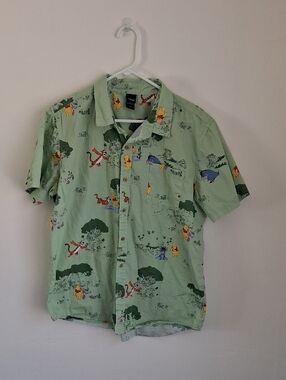 Disney Winnie The Pooh Organic Cotton Light Green Short-Sleeve Shirt XL